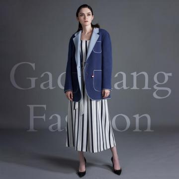 Suit style cashmere overcoat