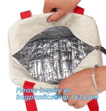 Eco friendly portable handle free sample fitness lunch cooler bag, cling handle cooler bag ,zipper cooler bag ,food cooler bag