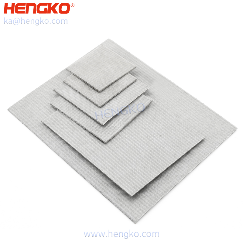 HENGKO custom size 0.2-120 microns stainless steel 316L sintered porous metal sheet plate filter