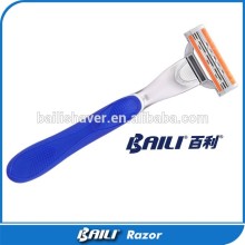 High Quality Blue Handle Triple Men Shaving System Razor
