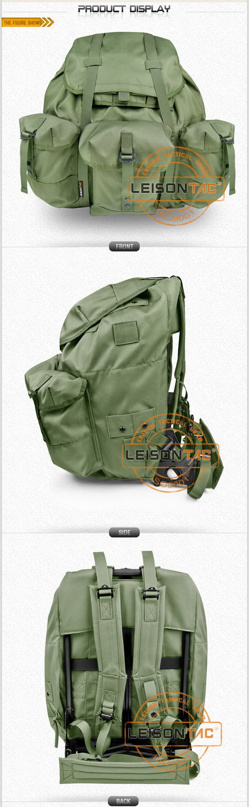 Tactical Military Camouflage Alice Backpack with Metal Frame SGS Standard Bag SGS Standard