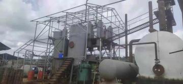 Reclying distillation waste oil refining machine