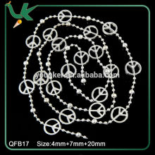 Metallic Silver Plastic Beads String