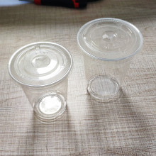 90-98 mm de diámetro tazas de mascotas transparentes desechables con tapas