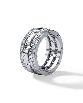 18K Gold Lab-Grown Diamond Men Eternity Ring