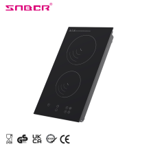 Black 3000W Portable Magnetic Double Induction Cooker - Easy Control and Clean