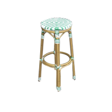 Bamboo Look Rattan Wicker Counter Bar Stool