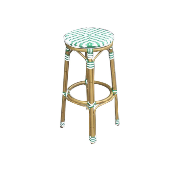 Bamboo Look Rattan Wicker Counter Bar Stool