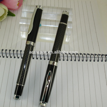 Popular Good Sale Gel ink Pen Metal Carbon Fiber Liquid ink Rollerball Pens for Business Gifts