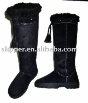 ladies black fashion snow boot