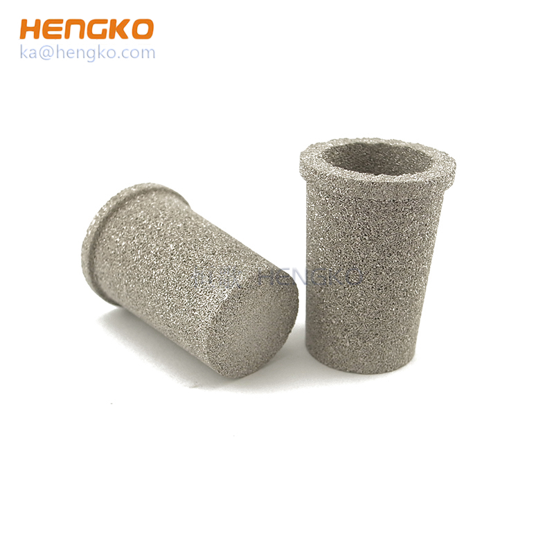 Customized size reusable power sintered stainless steel SS316 microporous water candle filters for Co2 dusting