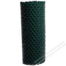 Grünes PVC-Kettenglied-Zaun-Diamantnetz