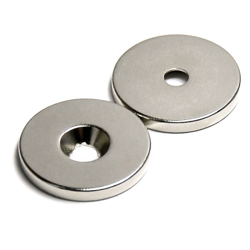 Disc ring Neodymium magnet with Countersunk screw hole