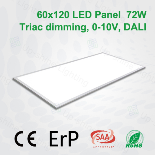 CE RoHs SAA 72W 600 x1200 ceiling led panel light