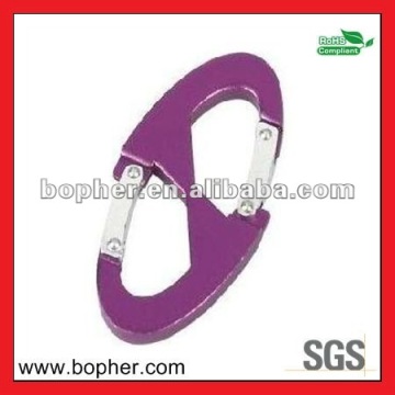 custom creative aluminum flat carabiner