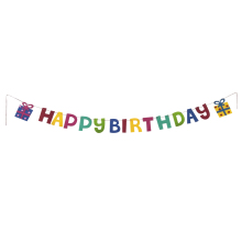 Rainbow birthday party bunting flag