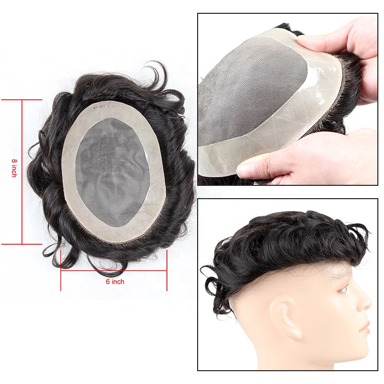 New arrival mens hair wig toupee piece styling products, hair men wig toupee human hair wig, lace front hair replacement men wig