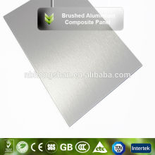 Silver White Brush Finishing Aluminium Composite Panel ACP