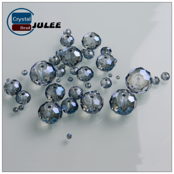 Hot selling 6mm faceted glass flat rondelle crystal beads for clothing accessories