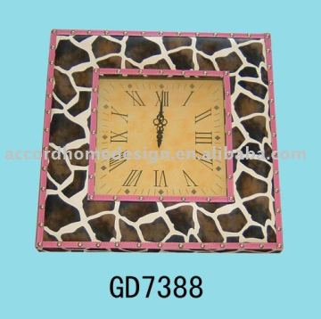 PU leather clock