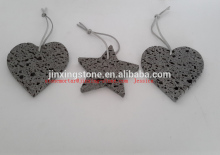 heart and star lava stone haning decoration