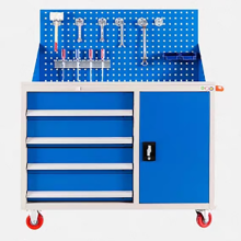 High Quality Custom Durable Metal Workshop Mobile Tool Chest Carts with Drawers