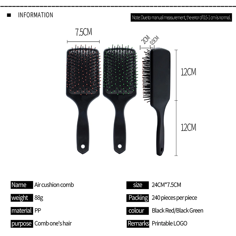 Professional Factory Price Custom Logo Original Paddle Comb Hair Brush