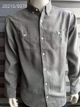 Wholesale Grey Garments Men's Solid Color Shirts