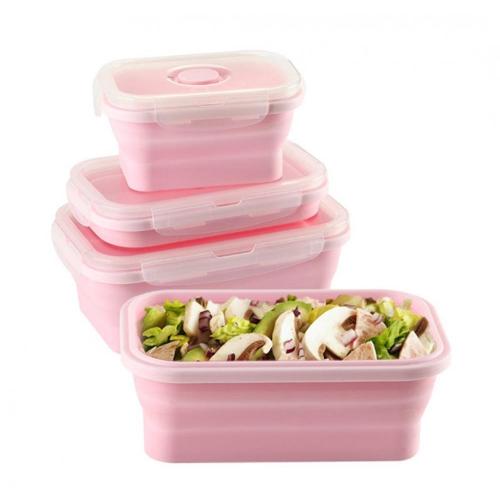 Silicone Lunch Box Portable Collapsible Folding Food box