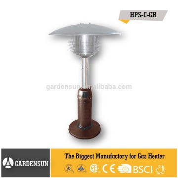Gold hammered protable top gas heater