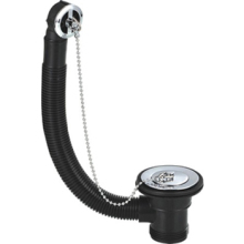 Brass Flange Plastic Pipe Wash Basin with Metal Plug and Overflow