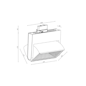 LEDER Squisita luce a binario a LED nera da 45 W