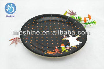 disposable printed halloween party paper plate