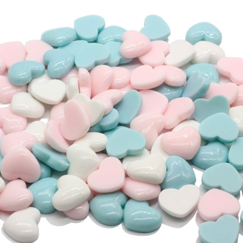 Fancy New Charm 100pcs/bag Heart Shaped Resin Cabochon For DIY Craftwork Decor Items Girls Hair Accessories Beads Charms