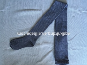 girl vetical striped design kid's double cylinder plain tights AQD-DT-05