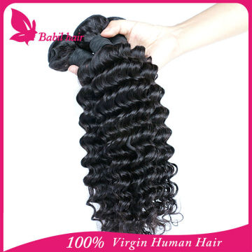 brazilian deep wave hair double drawn 100% brazilian hair