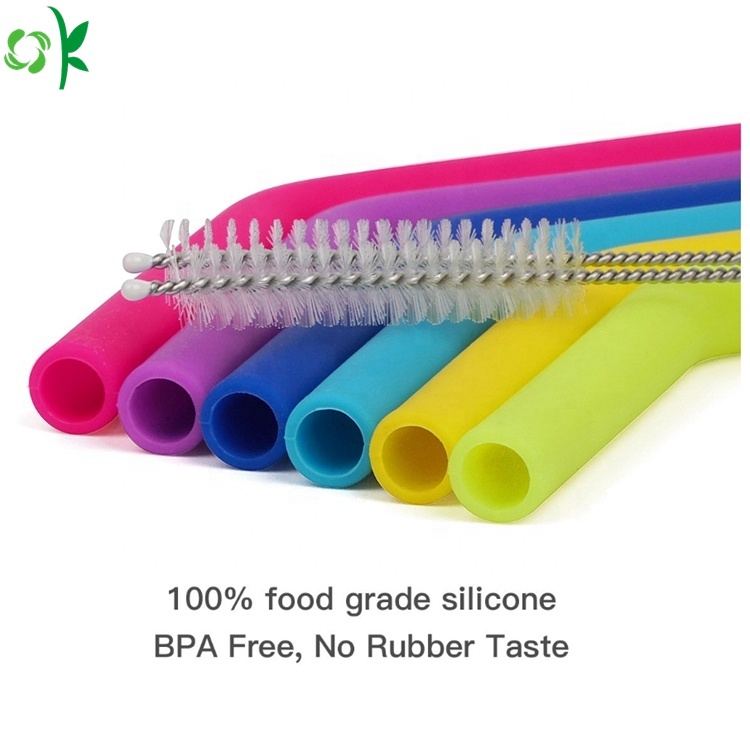 Soft Easy to Clean Foldable Silicone Drinking Straw