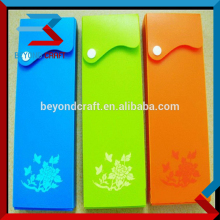 stationery snap button pencil box poly slider pencil box button closure