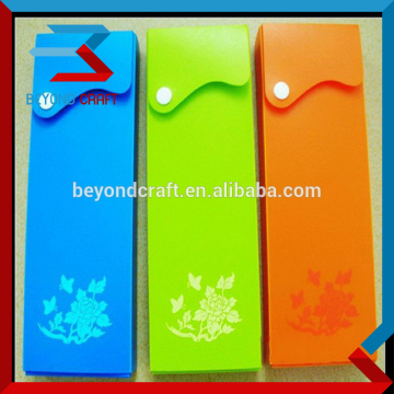 stationery snap button pencil box poly slider pencil box button closure