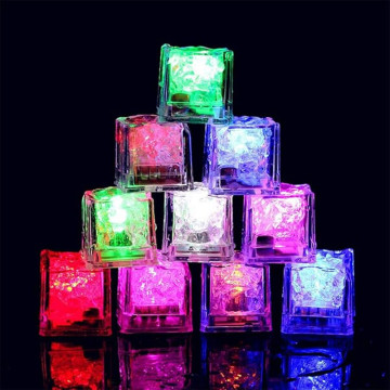 Luminous Ice Cubes with Liquid Sensor - Waterproof LED Cubes for Party & Wedding Decor