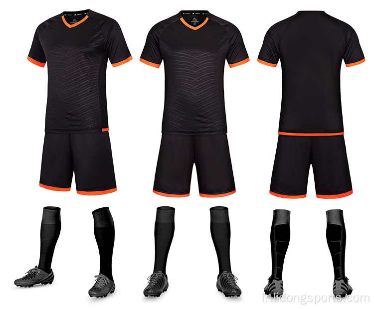 Soccer Jersey Shirt Set Uniforms de football rétro personnalisé