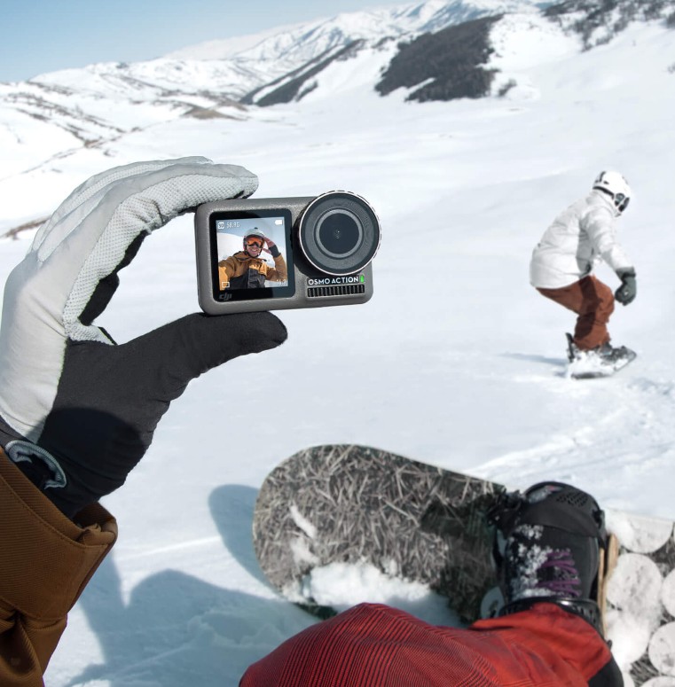 Osmo Action camera with dual screens and RockSteady stabilization
