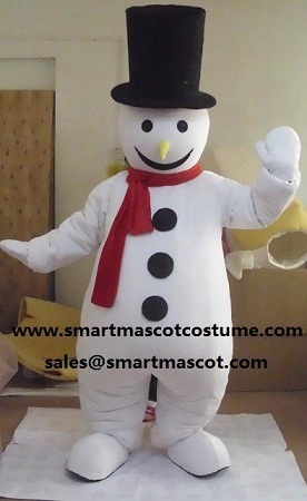 snowman mascot costume