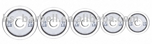 1''Chrome Barbell Plate W/Words On Two Surface