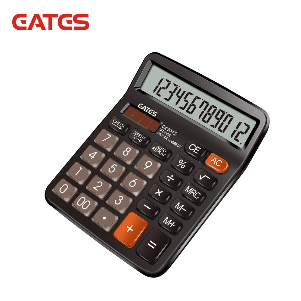Newest CX-900S 112 Steps Check Correct Calculator 12 Digit Dual Power Desktop Electronic Calculator