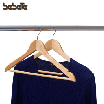 Gugertree Solid Wooden Suit Coat Clothes Hanger, Natural Finished, 10 Pack