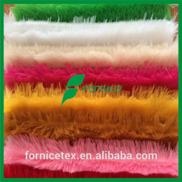 China factory wholesale ployester long pile plush fabric