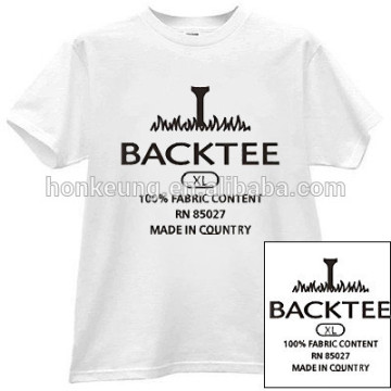 Washable heat transfer printing labels for t-shirts