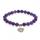 Natural Chakra Gemstone 8MM cuentas redondas encantos pulsera