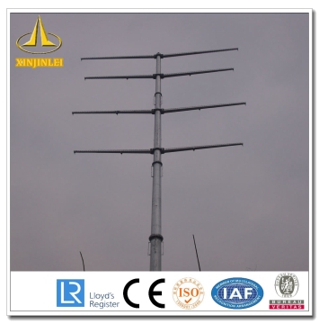 Silver Electric Power Steel Pole